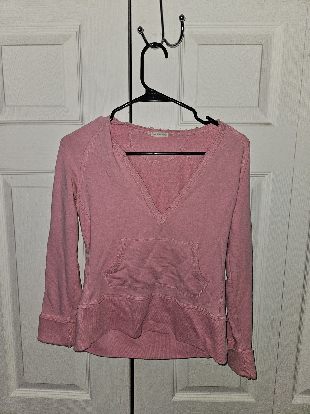 Maurices Dusty Pink V‑Neck Pullover Hoodie